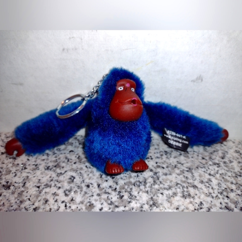 KIPLING Monkey 3”  Key Chain Ring Bag Charm Fob " DEBBIE ".